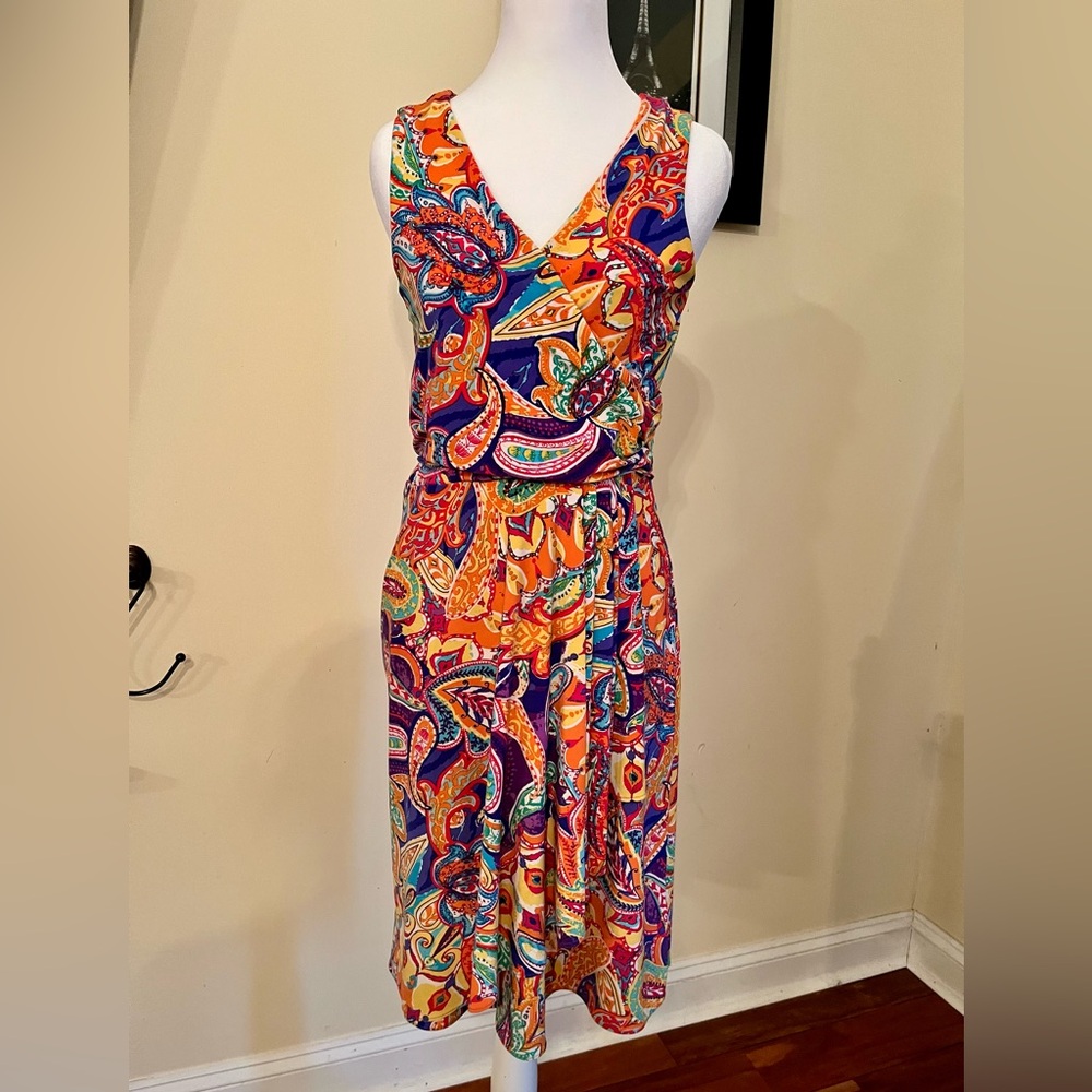 Ralph Lauren‎ Vibrant Paisley Print Dress